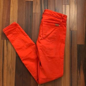 Joe’s Jeans burnt orange skinny jeans